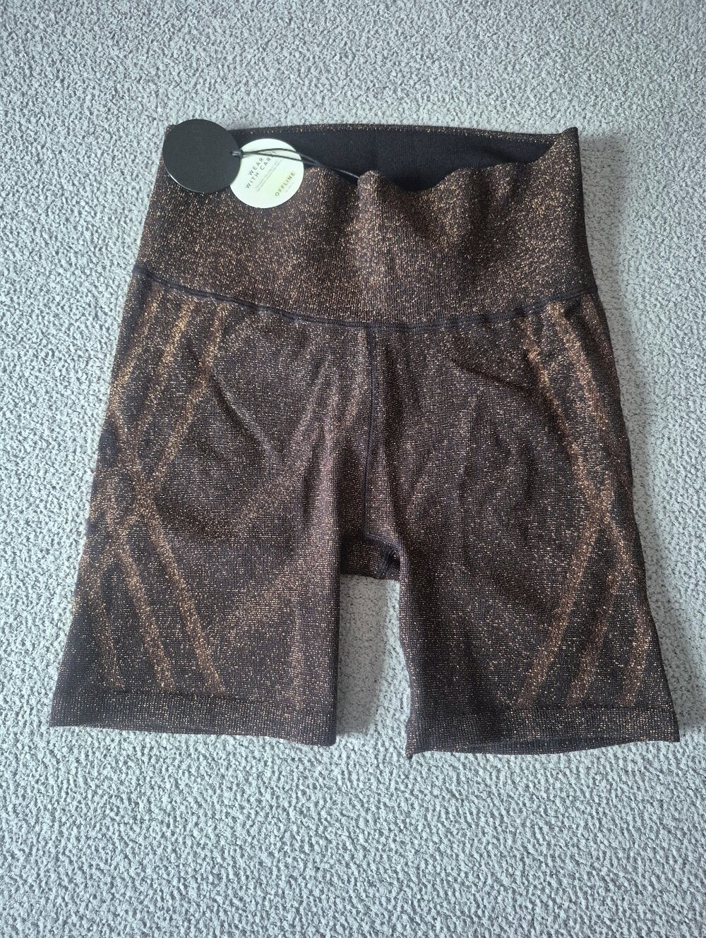 NWT- OFFLINE By Aerie Seamless Lurex 5" Bike Short. - Picture 3 of 10